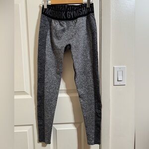 Gymshark Black and Grey Seamless Workout Leggings